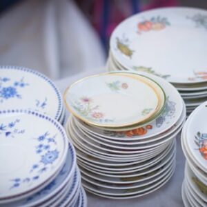 Vintage Floral Ceramic Plate